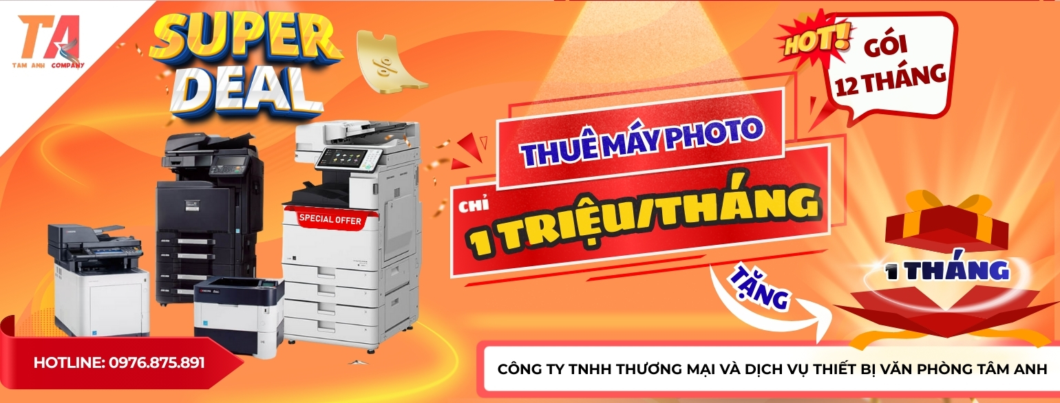 Thuê máy Photo 12 tháng tặng 1 tháng