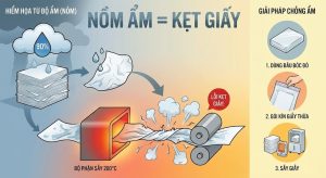 Nồm ẩm kẹt giấy máy photocopy
