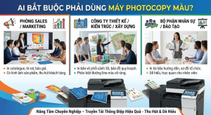 Máy photocopy màu giúp truyền tải thông điệp hiệu quả, đảm bảo các bản in kỹ thuật, thiết kế,... sắc nét, dễ hình dung.